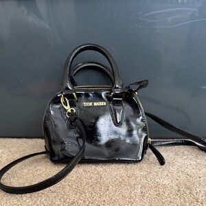 Steve Madden Glossy Black Mini Bag